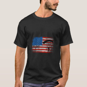 Us Flag Skydiving Hoodie Patriotic American Parach T-Shirt