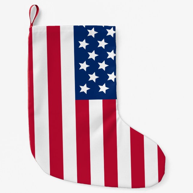 US Flag Small Christmas Stocking (Front)