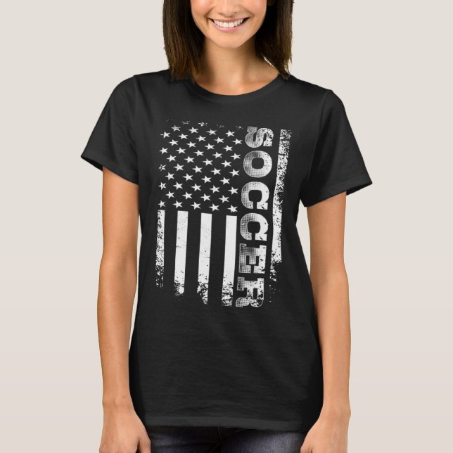 US Flag Soccer Player T-Shirt (Front)