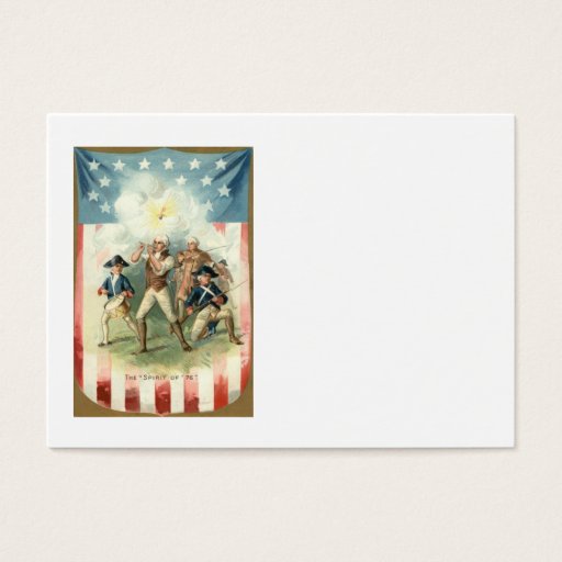 Customizable US Flag Spirit of 76 Soldier Drummer Boy Business Card Templates
