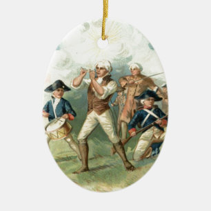 US Flag Spirit of 76 Soldier Drummer Boy Ceramic Ornament