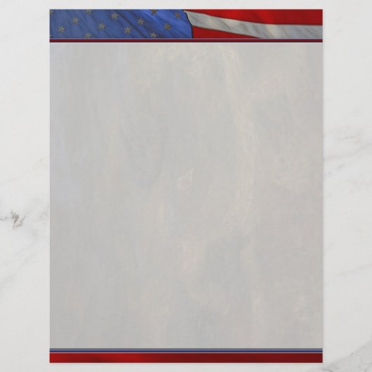 US Flag Stationary Letterhead (Front)