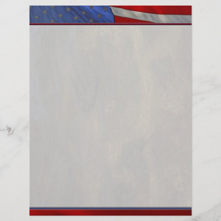 US Flag Stationary Letterhead | Zazzle.com