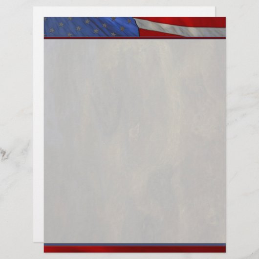 US Flag Stationary Letterhead (Front/Back)