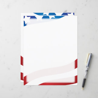 US Flag Stationery