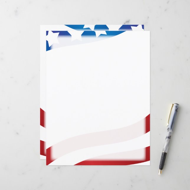 US Flag Stationery (Front/Back In Situ)