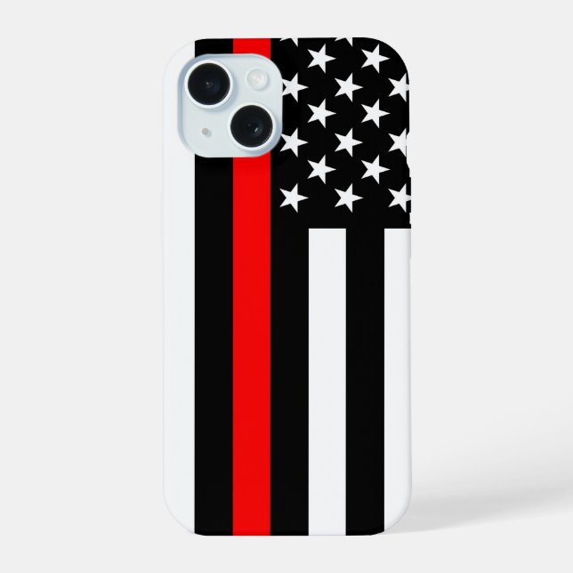 US Flag Thin Red Line Symbolic on Iphone Case (Back)