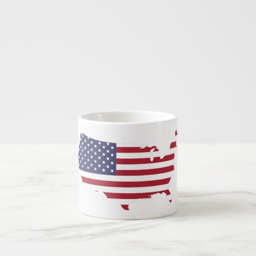 US Flag USA Shape United States of America Espress Espresso Cup