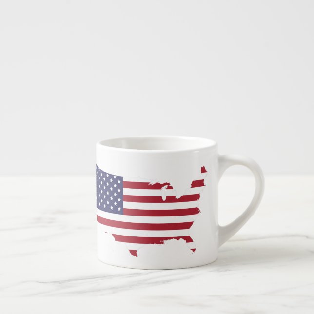 US Flag USA Shape United States of America Espresso Cup (Right)
