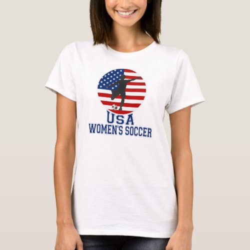 US Flag USA Womens Soccer T_shirt