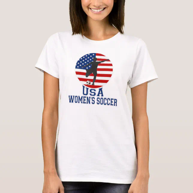 US Flag USA Women's Soccer Tshirt Zazzle