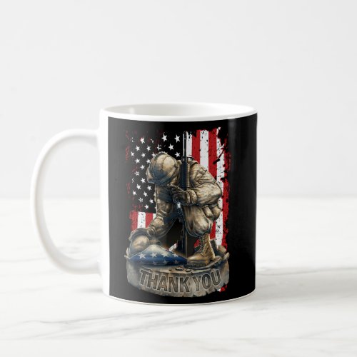 Us Flag Veteran Thank You Military Boot Memorial D Coffee Mug