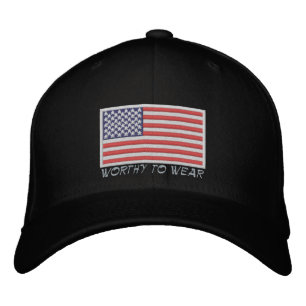 US Flag - Worthy To Wear Embroidered Baseball Cap