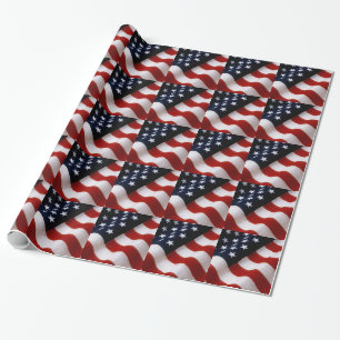US FLAG WRAPPING PAPER