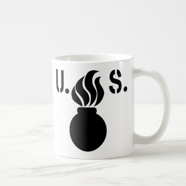 US 'Flaming Bomb' Logo Coffee Mug (Right)