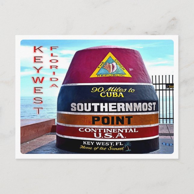 US Florida - Key West - Southernmost point buoy - Postcard (Front)