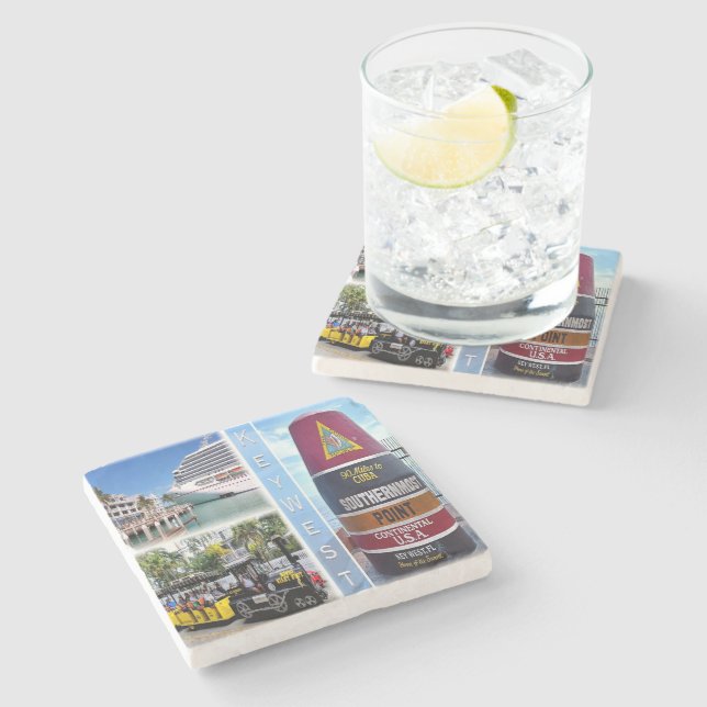 US Florida - Key West - Southernmost Point Buoy - Stone Coaster (Side)