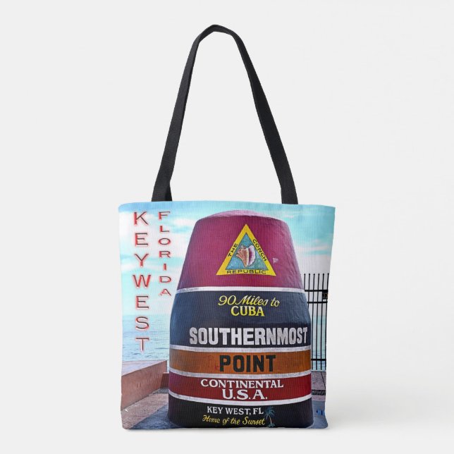 US Florida - Key West - Southernmost point buoy - Tote Bag (Back)