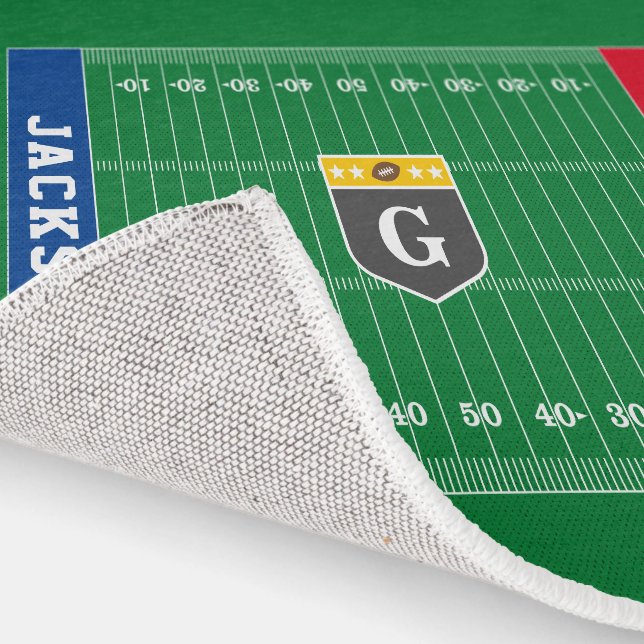 US Football Field with Custom Names and Letter Rug (Indoor)