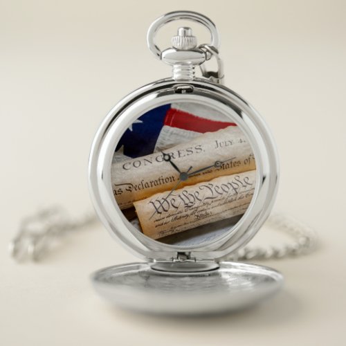 US Founding Documents Pocket Watch