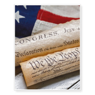 US Founding Documents Temporary Tattoos