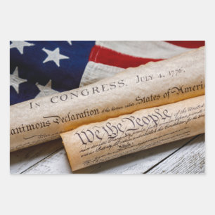 US Founding Documents Wrapping Paper Sheets