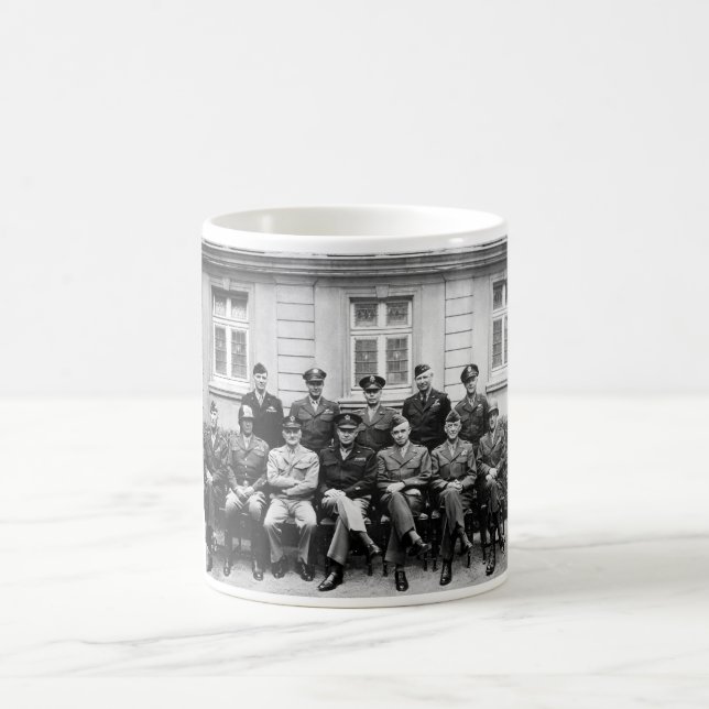 US Generals WWII -- Ike, Patton, Bradley Coffee Mug (Center)