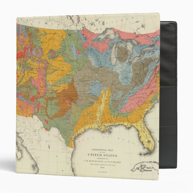 US Geological Map 3 Ring Binder (Front/Inside)