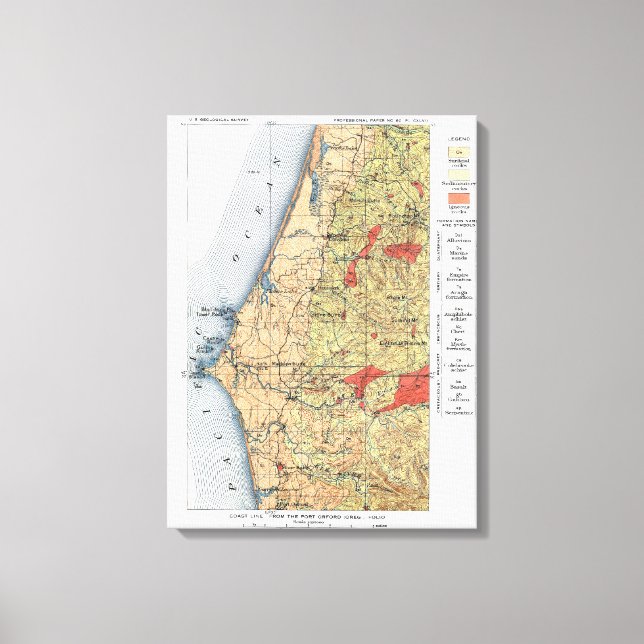 US Geological Survey Map Canvas Print (Front)