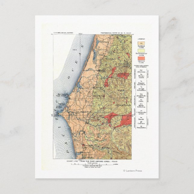 US Geological Survey Map Postcard (Front)