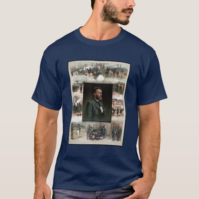 US Grant's Career In Pictures T-Shirt (Front)