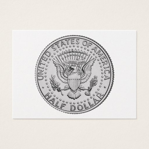 Customizable US Great Seal Half Dollar Business Card Templates