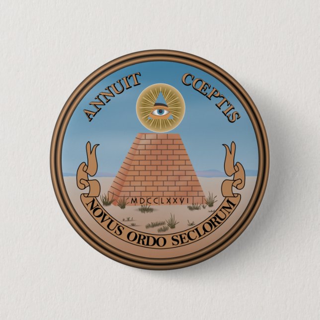 US Great Seal Obverse (Reverse) Side Pinback Button (Front)