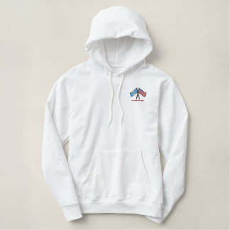 US-Guatemala Dual Flags Embroidered Hoodie