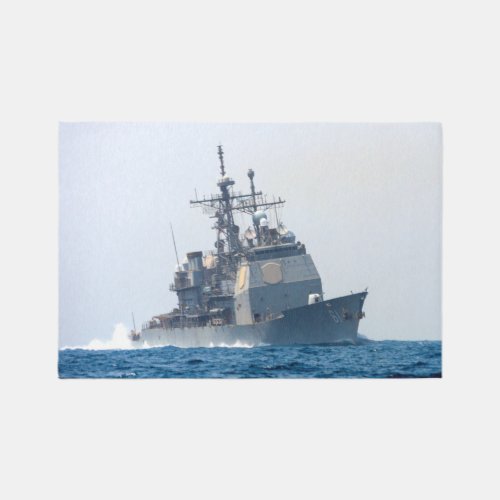 US GUIDED_MISSILE CRUISER RUG