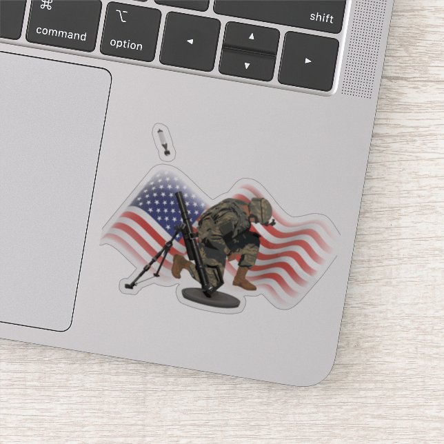 US Gunner with M224 Mortar Sticker (Detail)