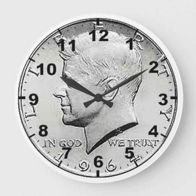 "US Half Dollar Coin" design wall clocks (Front)