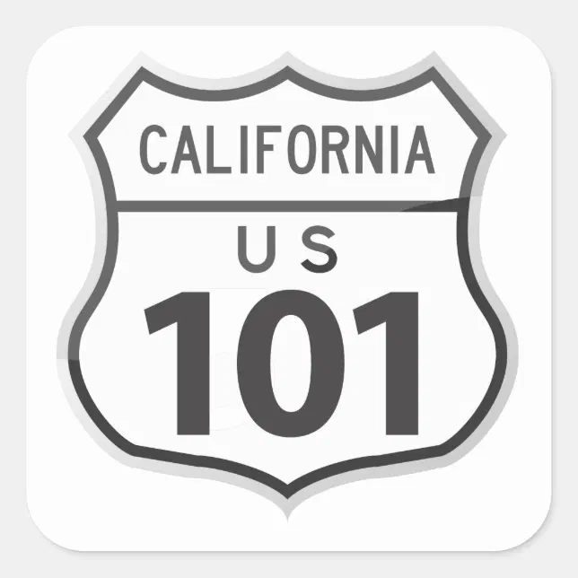 US Highway 101 California Road Trip Travel Sticker | Zazzle