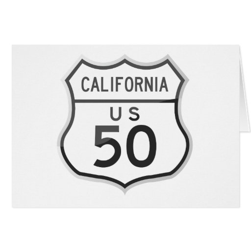 US Highway 50 California Road Trip Card | Zazzle