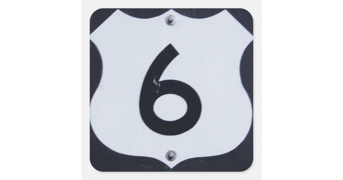 US Highway 6 Road Sign Sticker | Zazzle