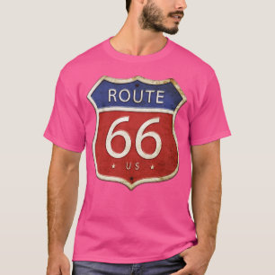 US Highway Route 66 Road Sign Trip Distressed T-Shirt