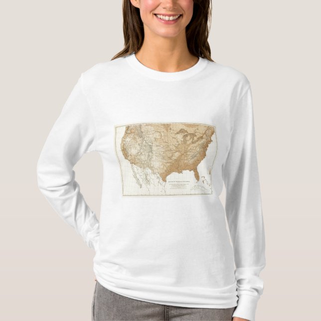 US Hypsometic Sketch T-Shirt (Front)