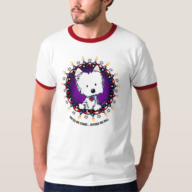 US Independence Day Westie T-Shirt (Front)