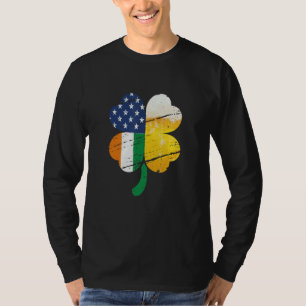 US Irish Flag Drinking Beer T-Shirt