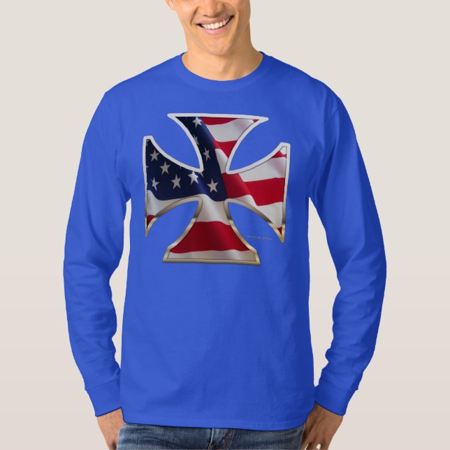 US Iron Cross Men's Nano Long Sleeve Shirt (Front)