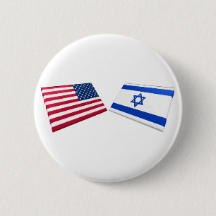 US & Israel Flags Button