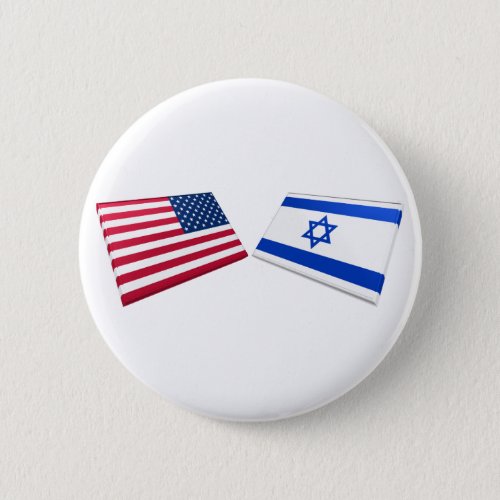 US  Israel Flags Button