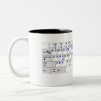 US keyboard Two-Tone Coffee Mug