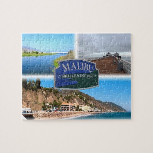 US Los Angeles _ Malibu _ Lagoon _ Pier _ beach Jigsaw Puzzle