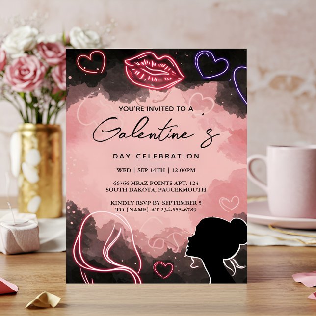 Us Love Cute Wife Teen Girl Galentines Day Holiday Invitation (Creator Uploaded)